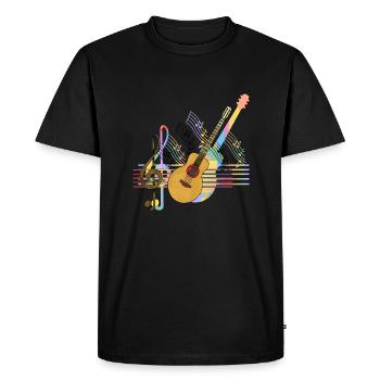 Guitar - Men's Premium Organic T-Shirt - black - Front - Nico (187cm)