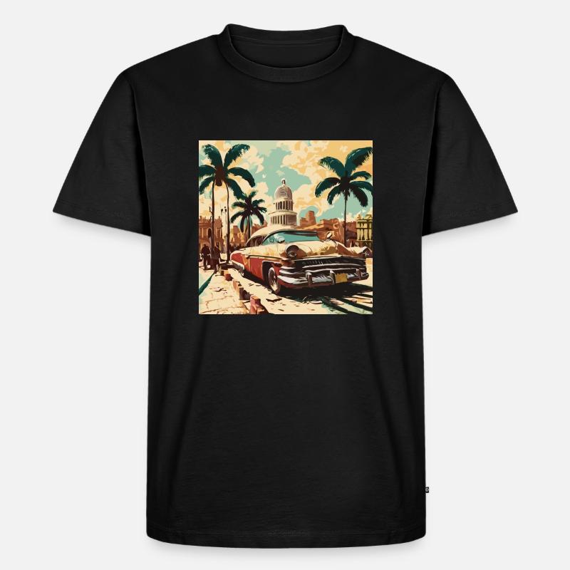 Oldtimer Glanz - Männer Premium Bio T-Shirt - Schwarz
