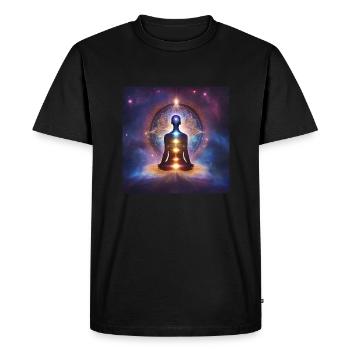 Espace Spiritualité Ésotérisme - T-shirt Premium bio Homme - noir - Devant - Nico (187cm)
