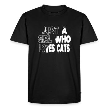 Idée de cadeau d’anniversaire de T-shirts de chat d’affaires - T-shirt Premium bio Homme - noir - Devant - Nico (187cm)