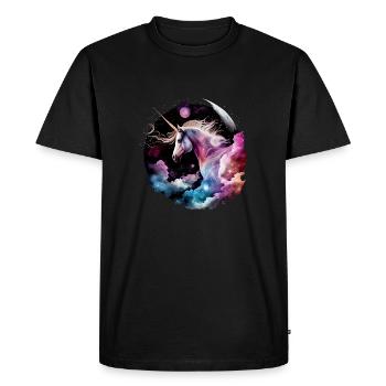 Magic unicorn - Men's Premium Organic T-Shirt - black - Front - Nico (187cm)