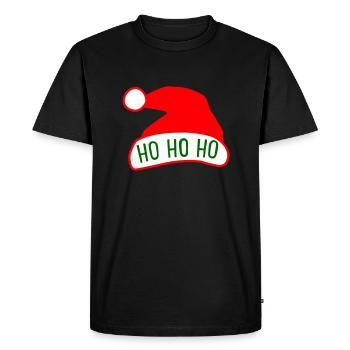 Ho Ho Ho - T-shirt Premium bio Homme - noir - Devant - Nico (187cm)