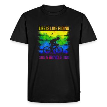 vélo vélo vélo mode de vie sain transport - T-shirt Premium bio Homme - noir - Devant - Nico (187cm)