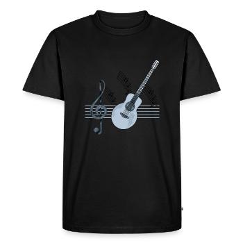Guitar - Men's Premium Organic T-Shirt - black - Front - Nico (187cm)