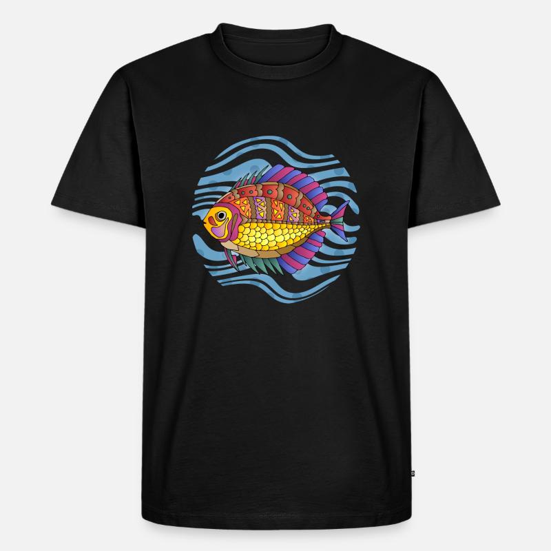 Fisch - Männer Premium Bio T-Shirt - Schwarz
