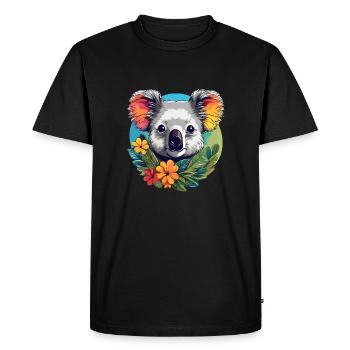 Koala - Men's Premium Organic T-Shirt - black - Front - Nico (187cm)