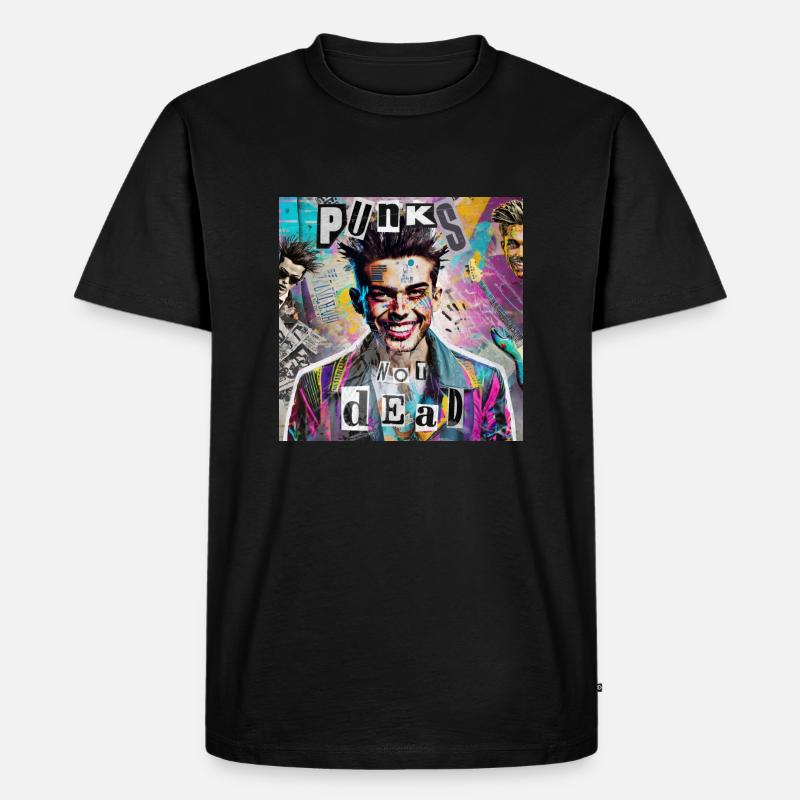 Punks Not Dead 2 - Männer Premium Bio T-Shirt - Schwarz