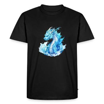 Water dragon. Blue fantasy dragon for enthusiasts. - Men's Premium Organic T-Shirt - black - Front - Nico (187cm)