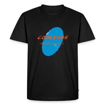 Couleurs complementaires 2 - T-shirt Premium bio Homme - noir - Devant - Nico (187cm)