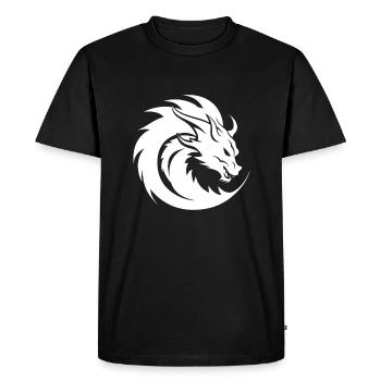 Fantasy Dragon Anime Dragon Head Reptile mythique - T-shirt Premium bio Homme - noir - Devant - Nico (187cm)