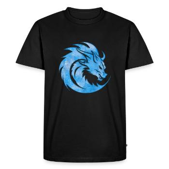 Fantasy Dragon Anime Dragon Head Reptile mythique - T-shirt Premium bio Homme - noir - Devant - Nico (187cm)
