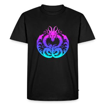 Fantasy Dragon Anime Dragon Head Reptile mythique - T-shirt Premium bio Homme - noir - Devant - Nico (187cm)
