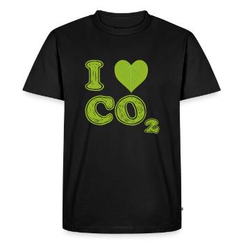 J’adore le Co2 - T-shirt Premium bio Homme - noir - Devant - Nico (187cm)