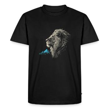 Lion - T-shirt Premium bio Homme - noir - Devant - Nico (187cm)