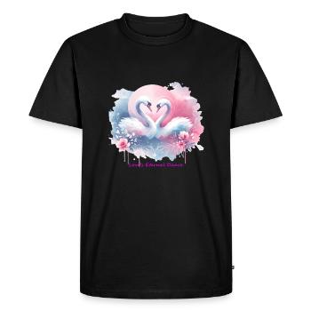 Swans of Serenade : Love s Eternal Dance - T-shirt Premium bio Homme - noir - Devant - Nico (187cm)