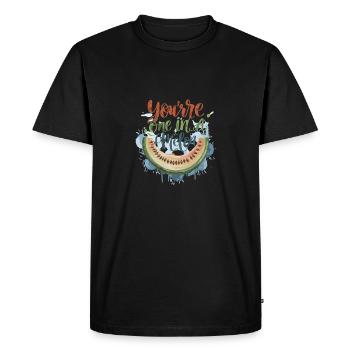 Whimsical Watermelon Dream - T-shirt Premium bio Homme - noir - Devant - Nico (187cm)