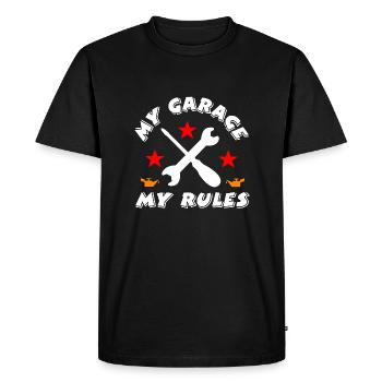 Garage - T-shirt Premium bio Homme - noir - Devant - Nico (187cm)
