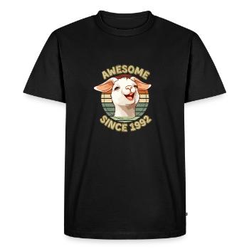 awesome Since 1992-cadeau anniversaire humour 1992 - T-shirt Premium bio Homme - noir - Devant - Nico (187cm)