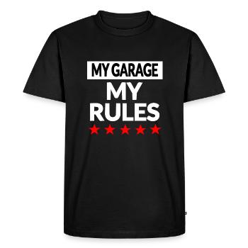 Garage - T-shirt Premium bio Homme - noir - Devant - Nico (187cm)