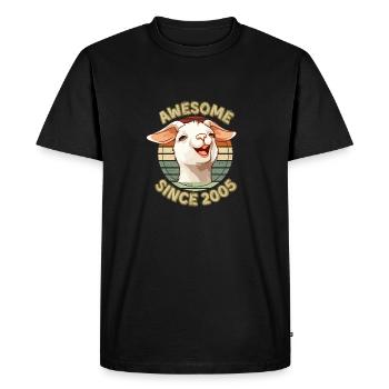 awesome Since 2005-cadeau anniversaire humour 2005 - T-shirt Premium bio Homme - noir - Devant - Nico (187cm)