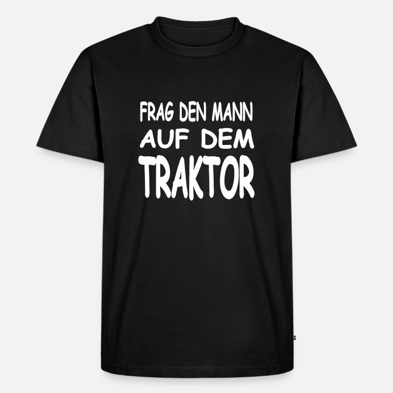 Traktor - Männer Premium Bio T-Shirt - Schwarz
