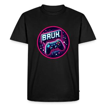 Bruh - Logo du joueur - T-shirt Premium bio Homme - noir - Devant - Nico (187cm)