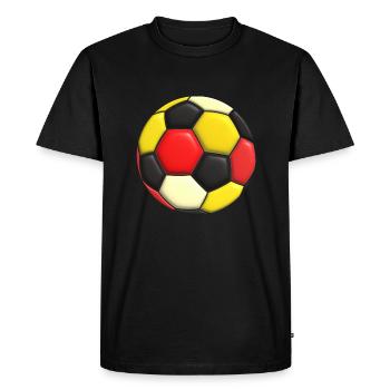 Football Allemagne Noir Rouge Or - T-shirt Premium bio Homme - noir - Devant - Nico (187cm)