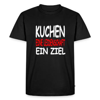 Cake - Men's Premium Organic T-Shirt - black - Front - Nico (187cm)