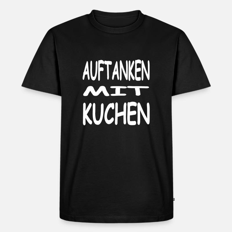 Kuchen - Männer Premium Bio T-Shirt - Schwarz