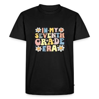 Teacher Student 7th Grade In My Seventh Grade Era - Men's Premium Organic T-Shirt - black - Front - Nico (187cm)