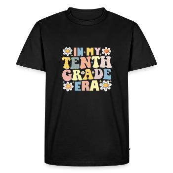 Teacher Student 10th Grade In My Tenth Grade Era - Men's Premium Organic T-Shirt - black - Front - Nico (187cm)