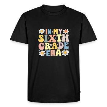 Dans ma 6e année de sixième année Époque de retour à l’école - T-shirt Premium bio Homme - noir - Devant - Nico (187cm)