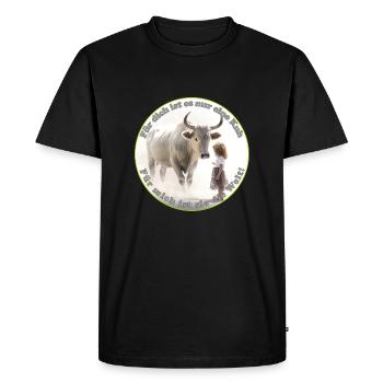Pour beaucoup, tout ce qui a des cornes n’est qu’une vache - T-shirt Premium bio Homme - noir - Devant - Nico (187cm)