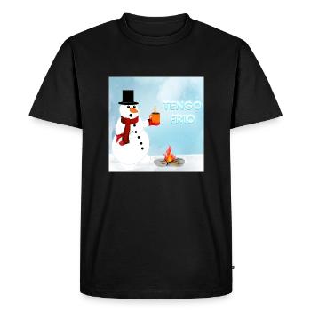 I'M COLD SPANISH - Men's Premium Organic T-Shirt - black - Front - Nico (187cm)