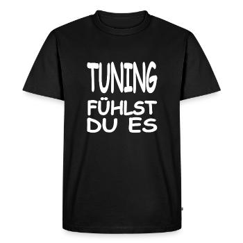 Tuning - Men's Premium Organic T-Shirt - black - Front - Nico (187cm)