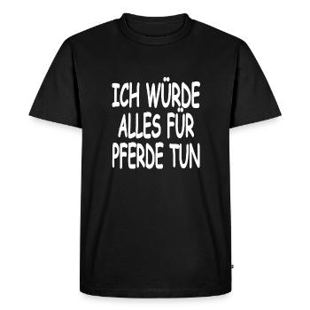 Chevaux - T-shirt Premium bio Homme - noir - Devant - Nico (187cm)