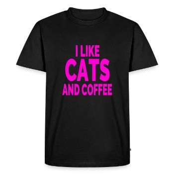 Félin - T-shirt Premium bio Homme - noir - Devant - Nico (187cm)