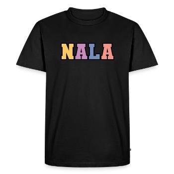Nom - Nala - T-shirt Premium bio Homme - noir - Devant - Nico (187cm)
