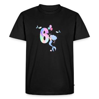 6th Anniversary Mermaid - Men's Premium Organic T-Shirt - black - Front - Nico (187cm)