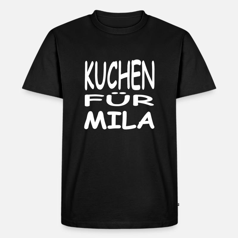 Kuchen - Männer Premium Bio T-Shirt - Schwarz