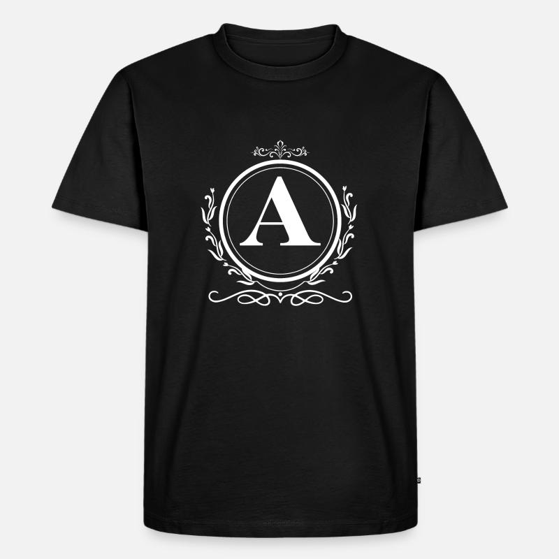 Buchstabe A Dekoration - Männer Premium Bio T-Shirt - Schwarz