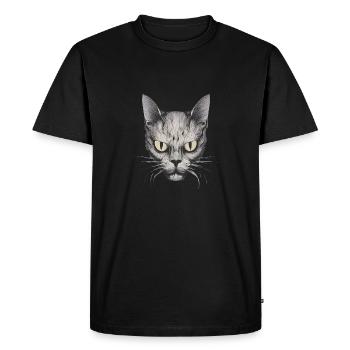 Visage Chat - T-shirt Premium bio Homme - noir - Devant - Nico (187cm)