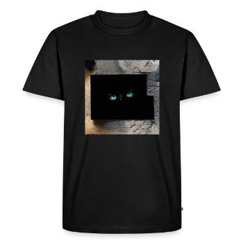 Regard Nocturne Énigme des Yeux Émeraude - T-shirt Premium bio Homme - noir - Devant - Nico (187cm)