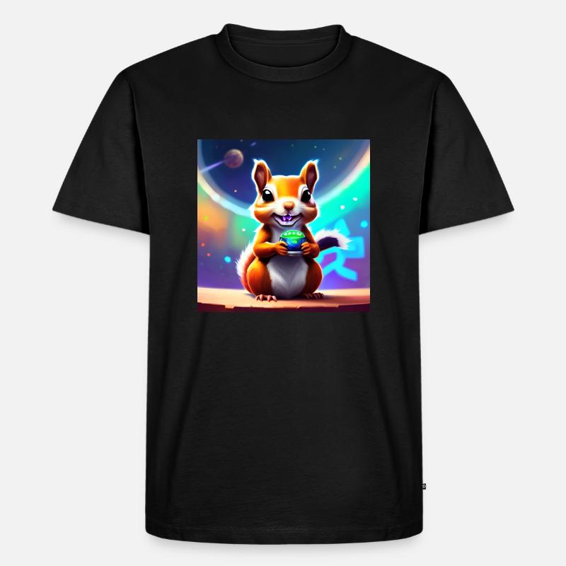 Hörnchen - Männer Premium Bio T-Shirt - Schwarz