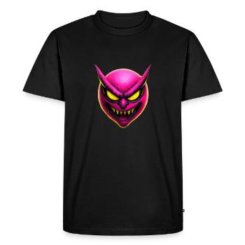 Rose méchant - T-shirt Premium bio Homme - noir - Devant - Nico (187cm)