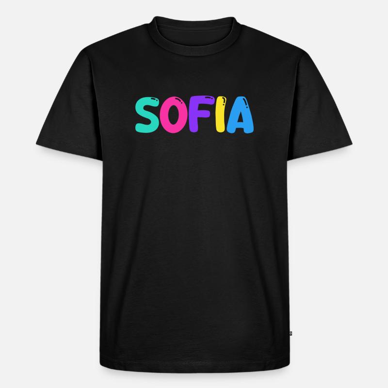 Name - Sofia - Männer Premium Bio T-Shirt - Schwarz
