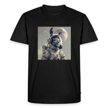 Âne - T-shirt Premium bio Homme - noir - Devant - Nico (187cm)