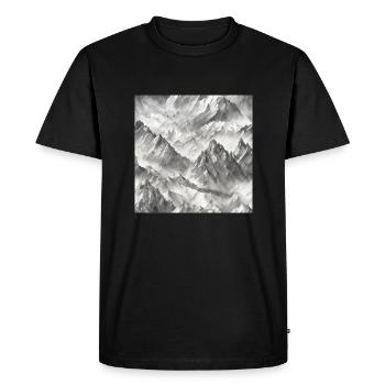 Montagnes - T-shirt Premium bio Homme - noir - Devant - Nico (187cm)