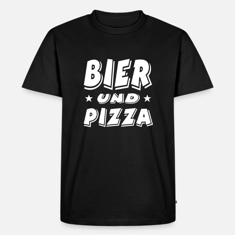 Bier - Männer Premium Bio T-Shirt - Schwarz