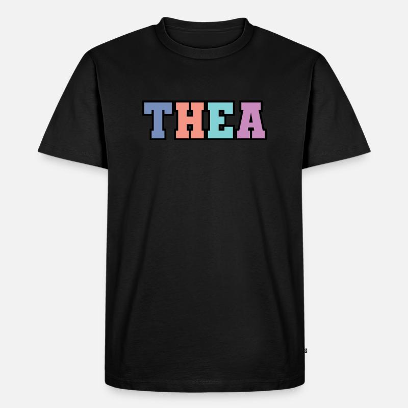 Name - Thea - Männer Premium Bio T-Shirt - Schwarz